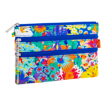 POCHETTE 3 ZIPS ZIP IT - BOUQUET
