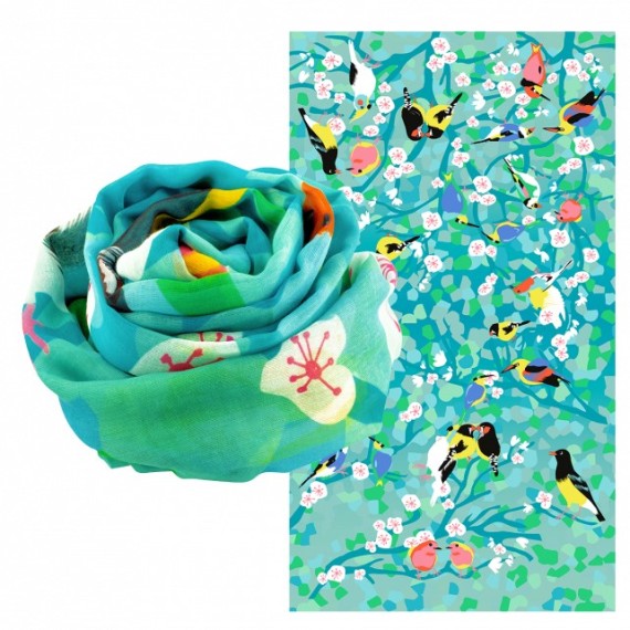 FOULARD/PARÉO BALADE - BIRDS