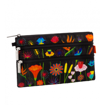 POCHETTE 3 ZIPS ZIP IT - JARDIN FLEURI