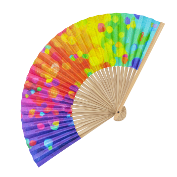 ÉVENTAIL EN PAPIER ET BAMBOU - PALETTE