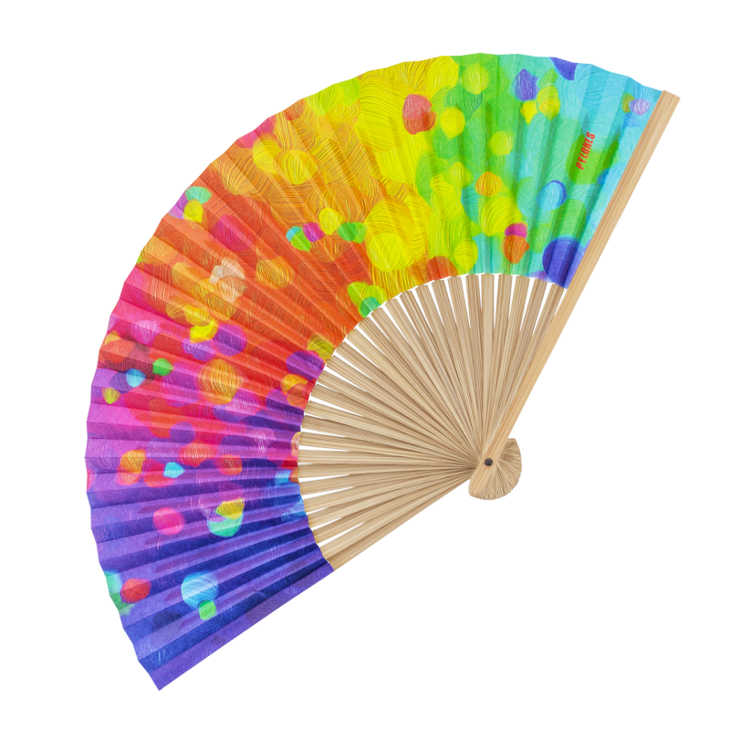 ÉVENTAIL EN PAPIER ET BAMBOU - PALETTE