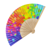 ÉVENTAIL EN PAPIER ET BAMBOU - PALETTE