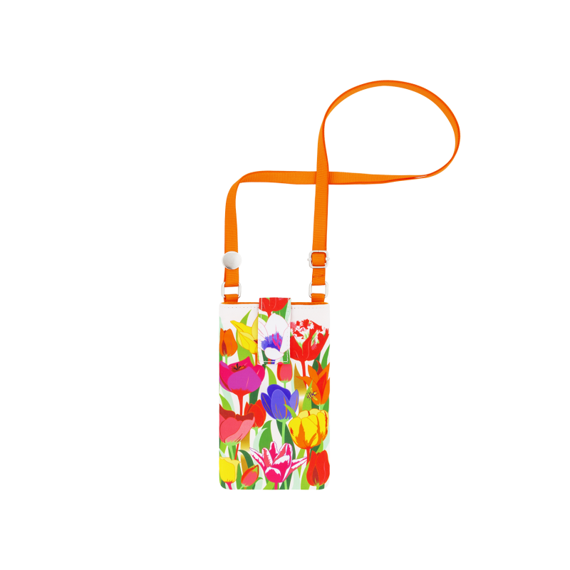 POCHETTE BANDOULIÈRE POUR TÉLÉPHONE - TULIPES