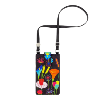 POCHETTE BANDOULIÈRE POUR TÉLÉPHONE - JARDIN FLEURI