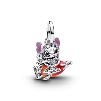CHARM PENDANT DISNEY STITCH DANS SA FUSÉE