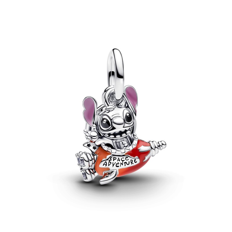 CHARM PENDANT DISNEY STITCH DANS SA FUSÉE