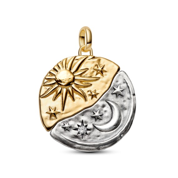 CHARM MÉDAILLON XL SOLEIL ET LUNE