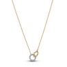 COLLIER CERCLES IMBRIQUÉS PAVÉ ET SPHÈRE BIMATIÈRE