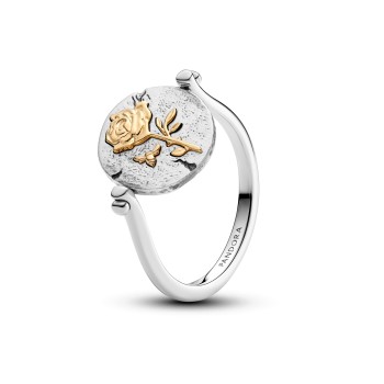 BAGUE MÉDAILLON RÉVERSIBLE ROSE T56