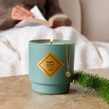 BOUGIE AVEC BIJOU MY JOLIE CANDLE SAPIN GIVRÉ
