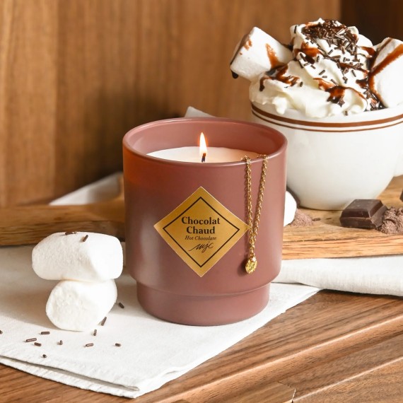 BOUGIE AVEC BIJOU MY JOLIE CANDLE CHOCOLAT CHAUD